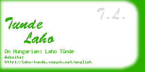 tunde laho business card